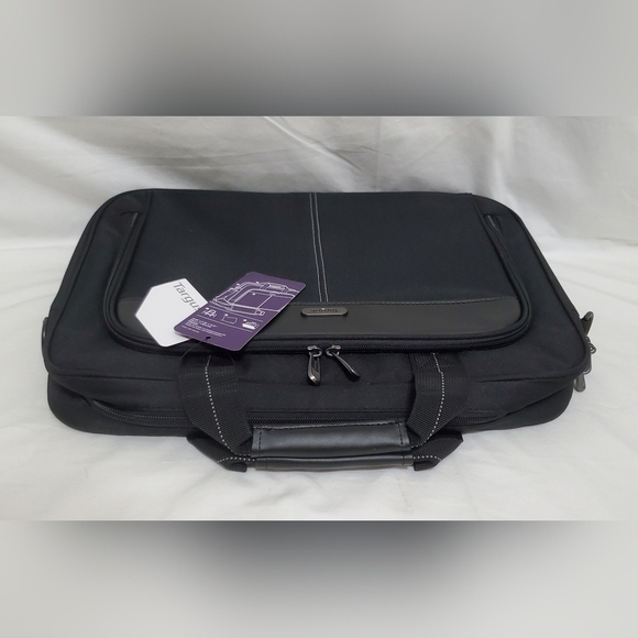 Targus Classic Slim Ergonomic Briefcase Laptop Messenger Travel Office Bag - Picture 6 of 12